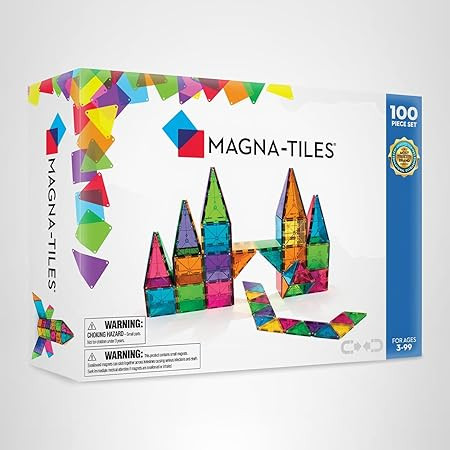 MAGNA-TILES Classic 100-Piece Magnetic Construction Set, The ORIGINAL Magnetic Building Brand | Amazon (US)