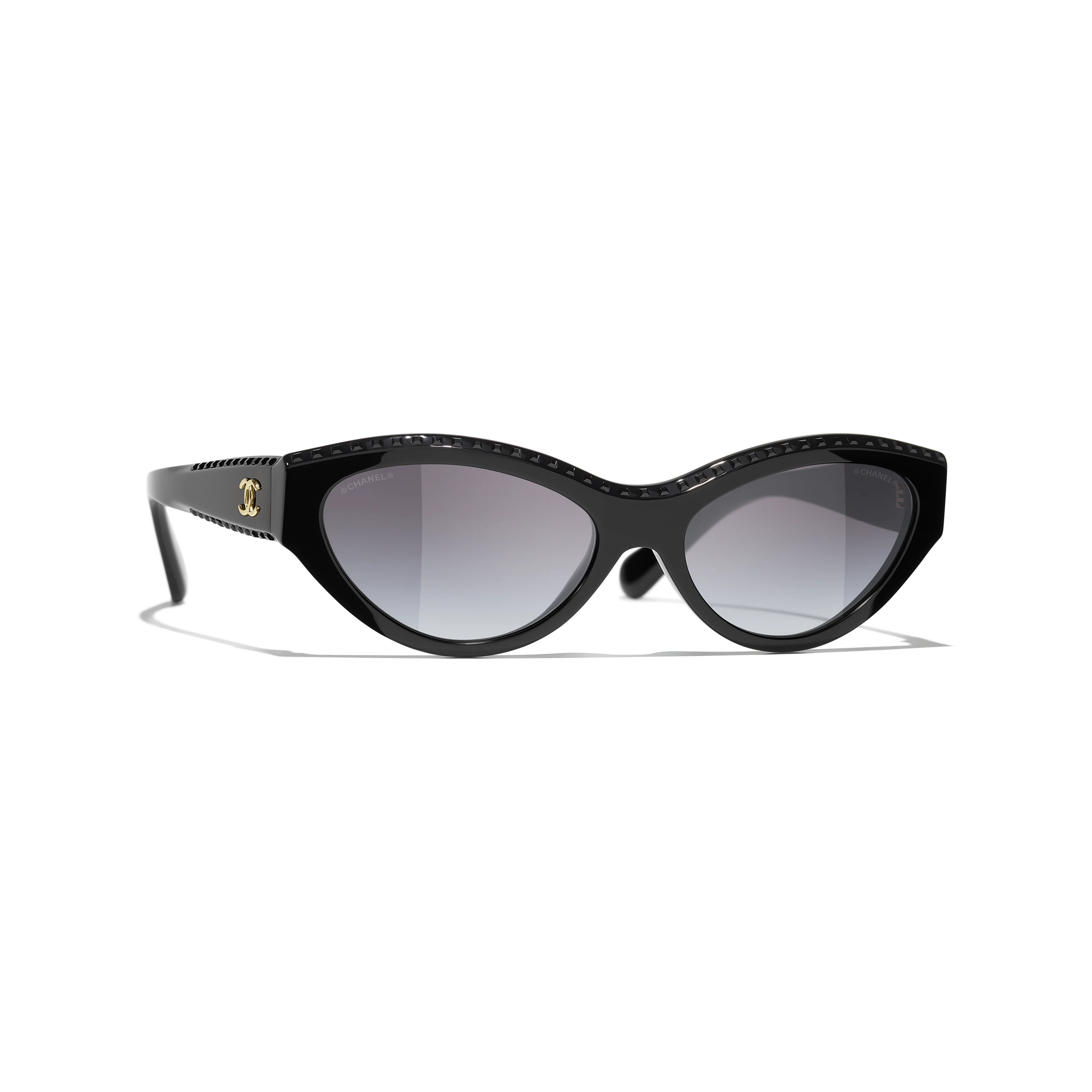 CHANEL Sunglasses: Cat Eye Sunglasses, acetate & strass — Fashion | CHANEL | Chanel, Inc. (US)