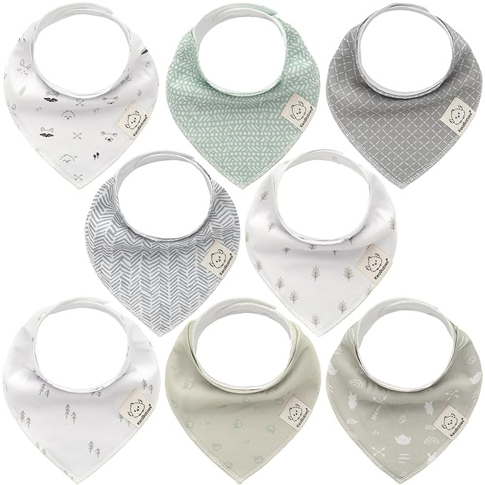 8-Pack Organic Baby Bandana Drool Bibs - Bandana Bibs for Baby Boy, Baby Girl, Baby Boy Bibs, Bab... | Amazon (US)