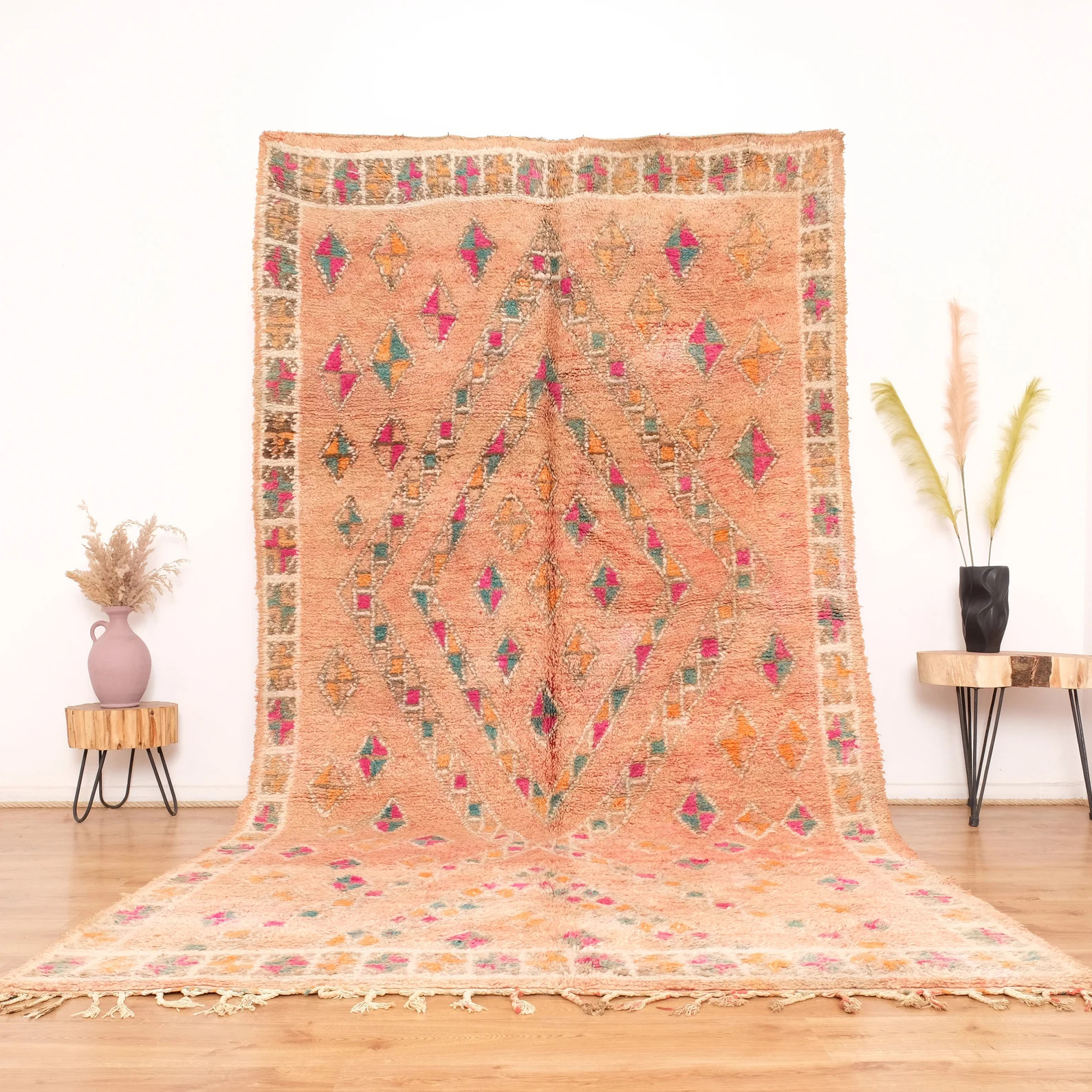 Vintage Boujaad Rug, Authentic Moroccan Rug 6x11 Ft - Etsy | Etsy (US)