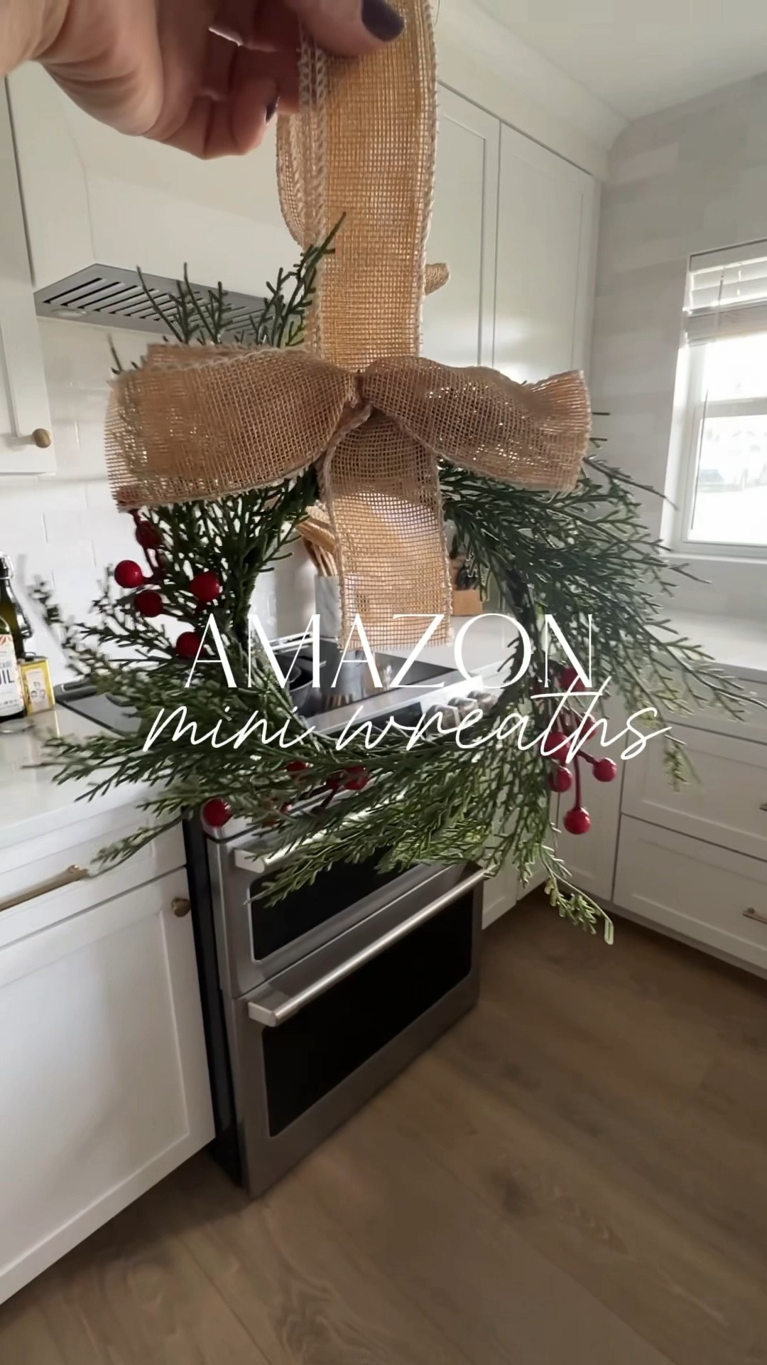 If you aren’t putting wreaths on your barstools…it’s the easiest way to add some Christmas to your kitchen!

These come in a set of 12(just under $6 each) so I also plan to use them on mirrors, backsplashes, and more🎄

The burlap style is unavailable so I linked the red, and honestly I was thinking to change the bow out anyways!



#christmasdecor #christmascenterpiece #fauxfloralsrrangement #Fauxstems #christmassrrangement #holidaystems #christmasstems #christmasvase#homedecorfinds #shopourhome #neutralhomestyle #timelesshome #timelesshomedecor #timelessdesign #attainablehome #affordablehomefinds #miniwreaths #minichristmaswreath #amazonwreath

#LTKSeasonal #LTKHome #LTKHoliday