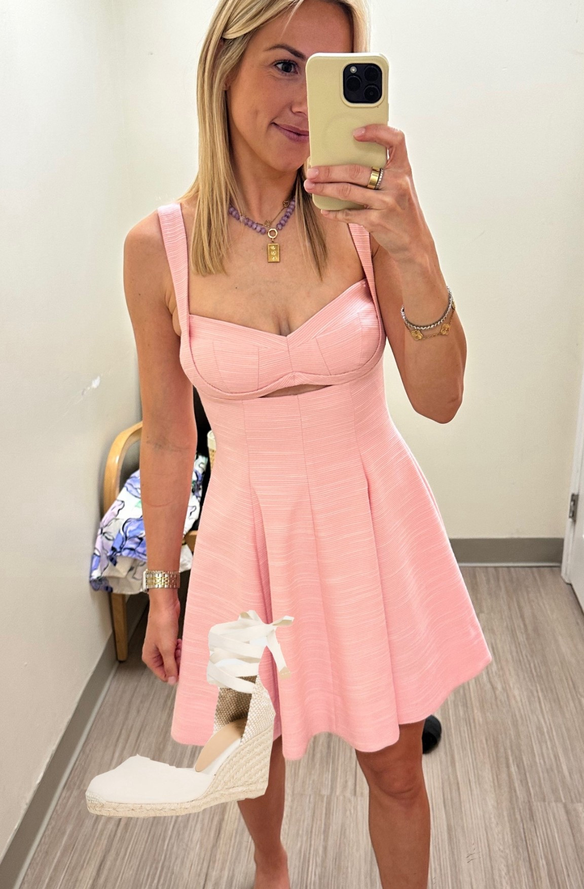 Dillards spring is 😍! Loving this pink mini - planning on adding some espadrilles for a backyard soirée! Everything you need for all your Easter & spring festivities linked below 

#LTKWedding #LTKSeasonal #LTKootd