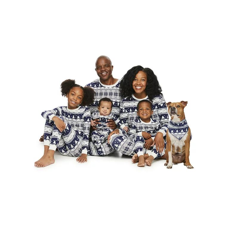 Jolly Jammies Fair Isle Stripe Matching Family Christmas Pajama Set - Walmart.com | Walmart (US)