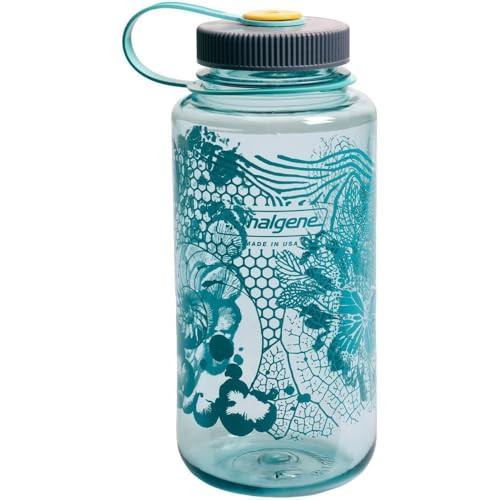 Nalgene 32 oz Wide Mouth Water Bottle | BPA-Free, Durable & Leak Proof- Biomorphism Seafoam | Amazon (US)