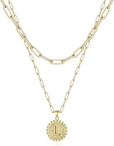 Layered Choker Necklaces for Women, 14K Gold Plated Dainty Layering Paperclip Chain Necklace Simp... | Amazon (US)