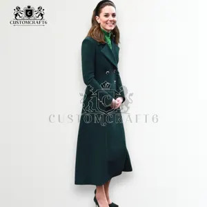 Kate Middleton Inspired Green Wool Trench Coat - Royal Princess Style | Etsy (US)