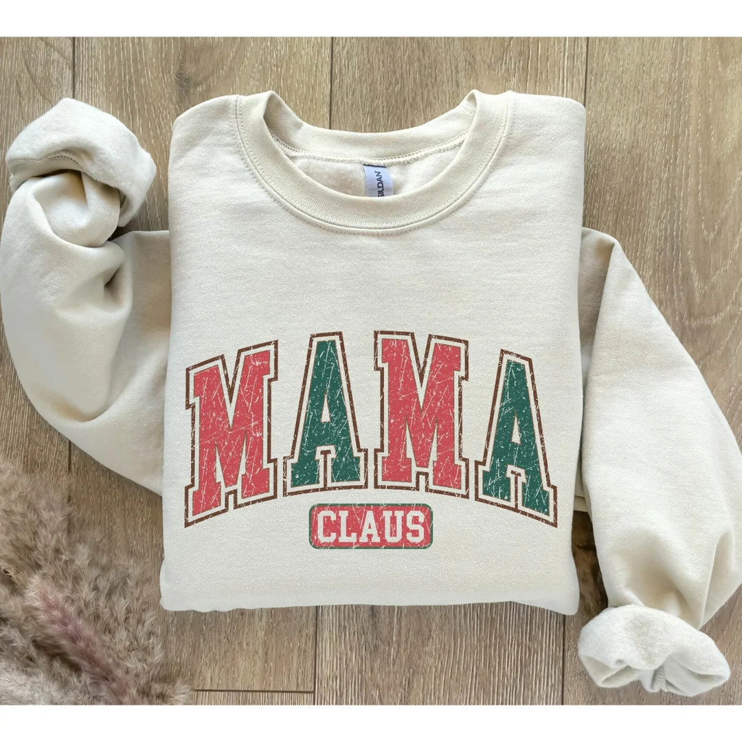 Mama Claus Christmas Sweatshirt Mama Claus Shirt Christmas - Etsy | Etsy (US)