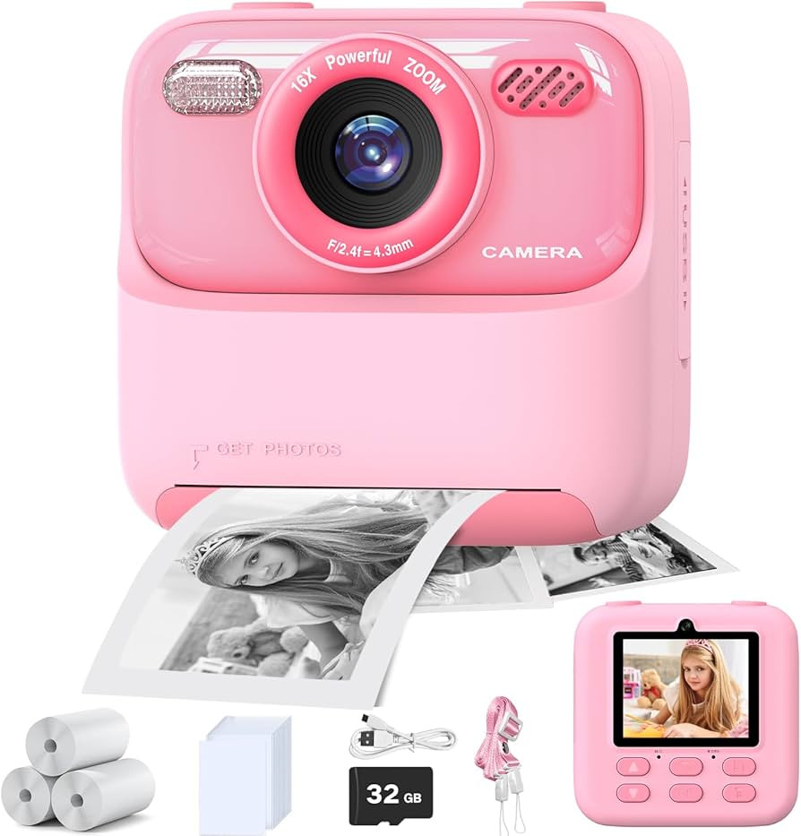 masterbee Kid Camera Instant Print Photo, Birthday Gifts for Girls and Boys, Kids Digital Camera ... | Amazon (US)