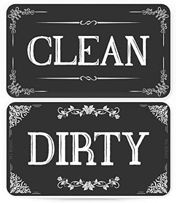 ENVIX Dishwasher Magnet Clean Dirty Sign - Strongest Magnet Double Sided Flip - with Bonus Metal ... | Amazon (US)