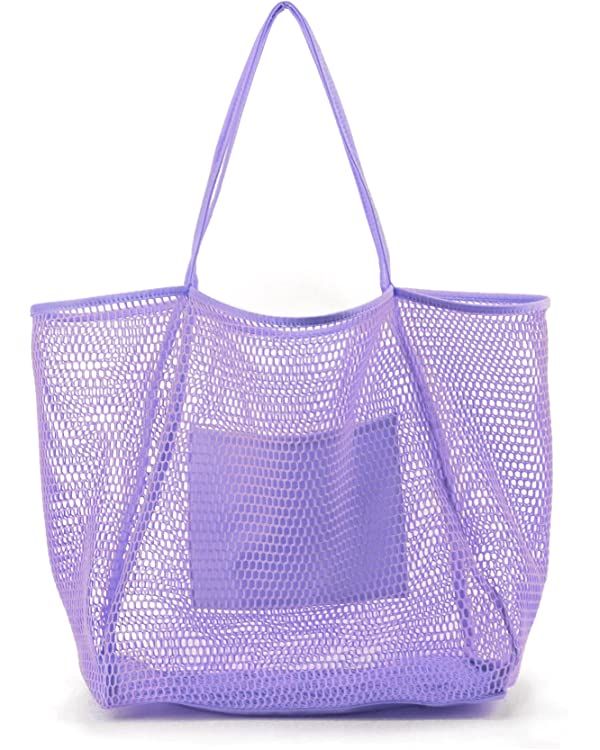 HOXIS Mesh Beach Tote Womens Shoulder Handbag | Amazon (US)