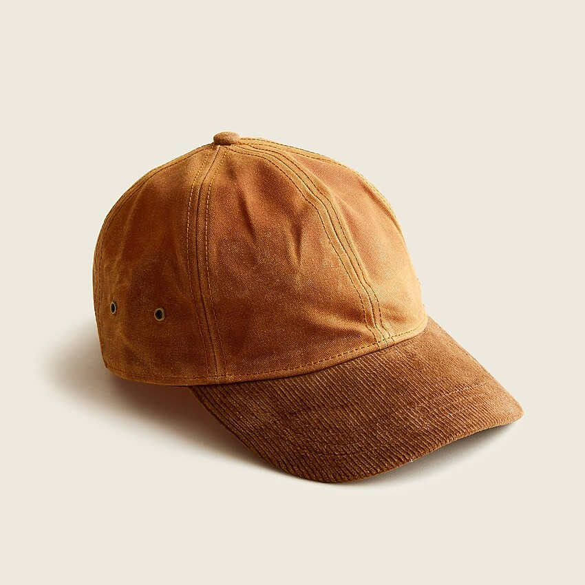 Waxed canvas and corduroy baseball cap | J. Crew US