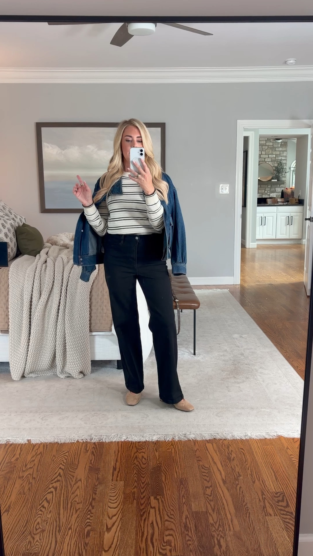 Wearing a small in the top & jacket and a 27 in jeans - everything fits true to size 

Casual outfit, spring outfit, spring sweater, jeans, black jeans, spring flats, nude flats, ballet flats

#LTKootd #LTKgrwm #LTKSeasonal
