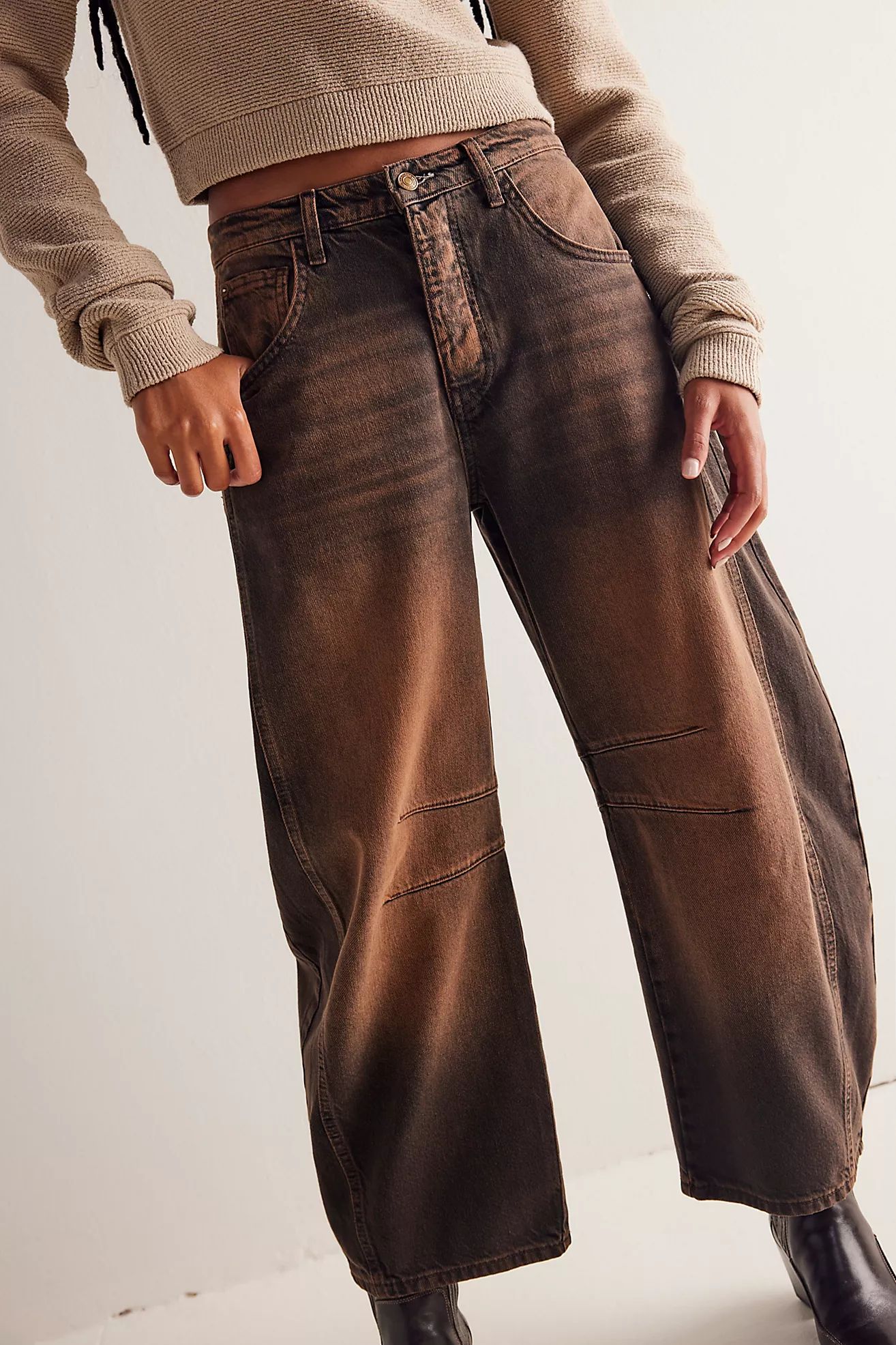 We The Free Good Luck Mid-Rise Barrel Jeans | Free People (Global - UK&FR Excluded)