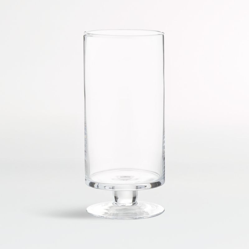 London Narrow Clear Hurricane Candle Holder + Reviews | Crate and Barrel | Crate & Barrel