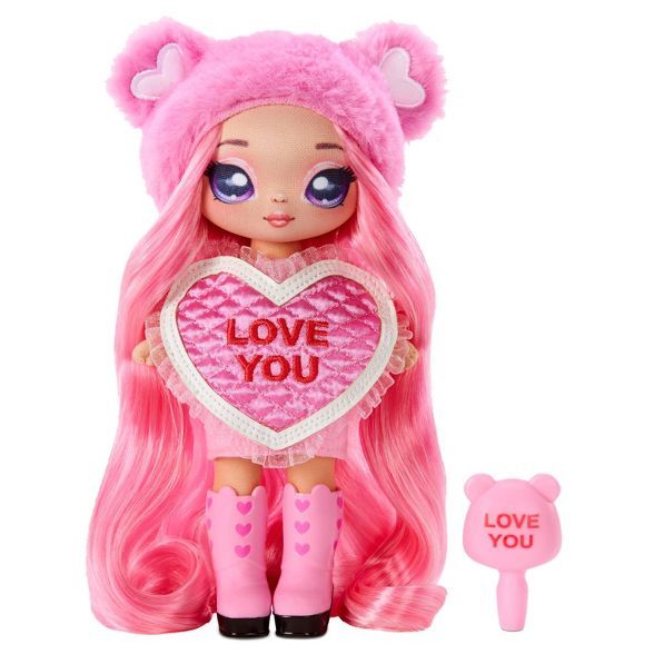 Na! Na! Na! Surprise Sweetest Hearts Gisele Goodheart Pink Heart Bear Stuffed Doll | Target