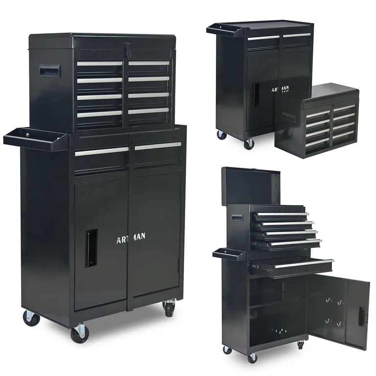 Tool Chest, 5-Drawer Rolling Tool Storage Cabinet with Detachable Top Tool Box, Universal Lockabl... | Walmart (US)