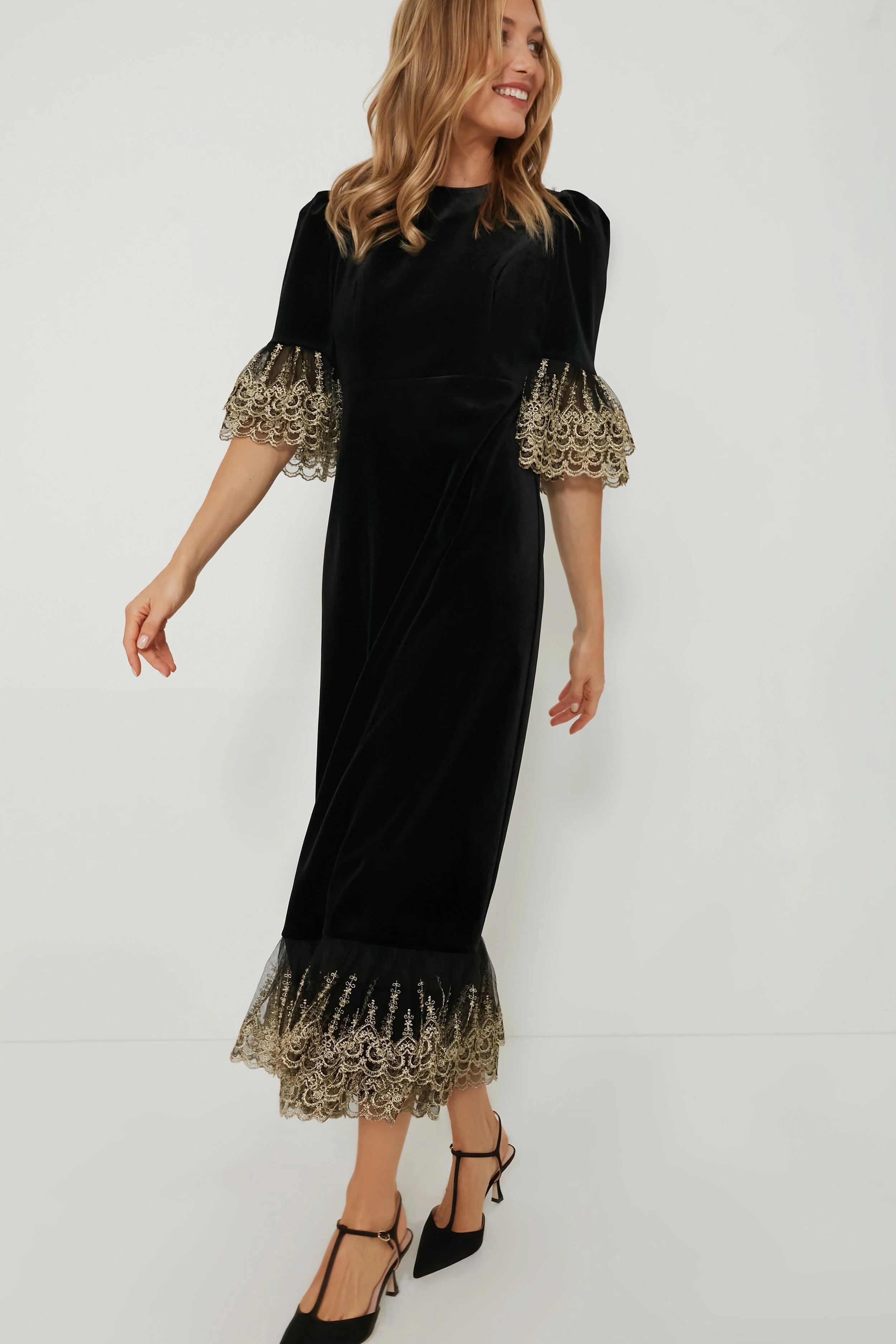 Black Velvet Lillith Dress | Tuckernuck (US)