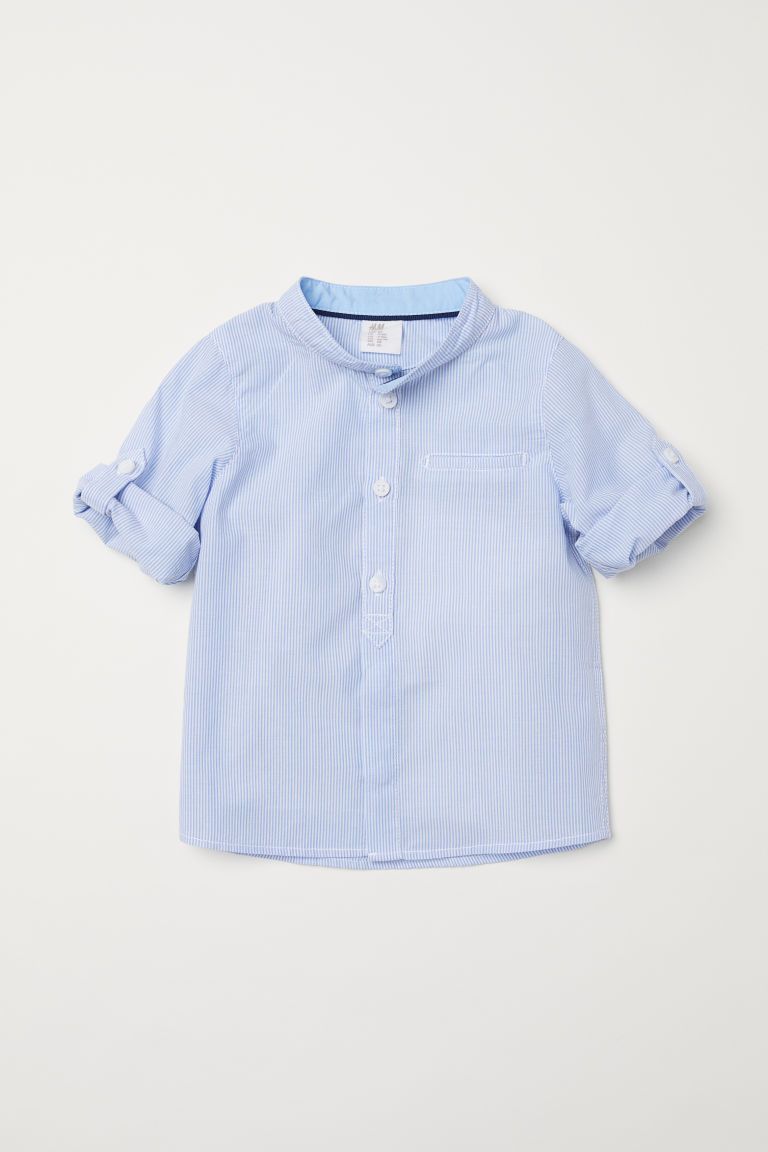 Shirt with Band Collar | H&M (US + CA)