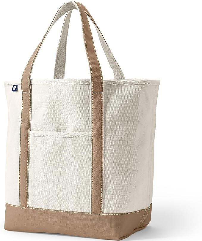 Lands' End Open Top Canvas Tote Bag | Amazon (US)