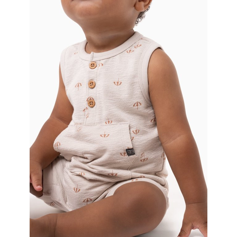 Modern Moments by Gerber Baby Boy Sleeveless Romper, Sizes 0/3 Months - 24 Months | Walmart (US)
