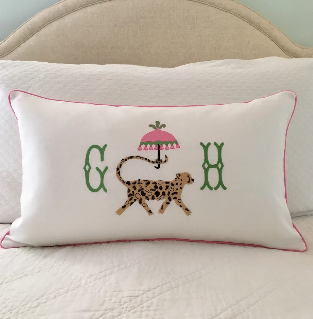 Chinoiserie Cheetah Pillow Cover - Etsy | Etsy (US)