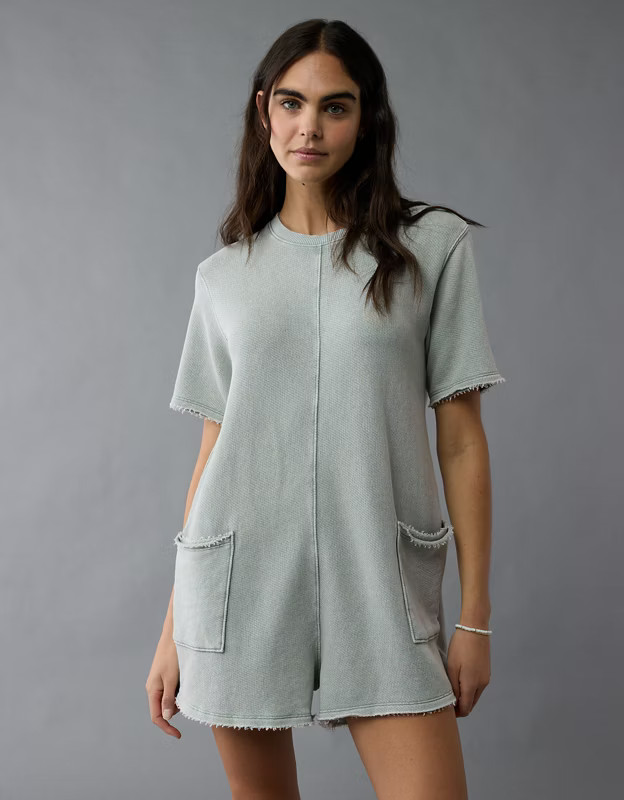 AE Saltwash Relaxed T-Shirt Romper | American Eagle Outfitters (US & CA)