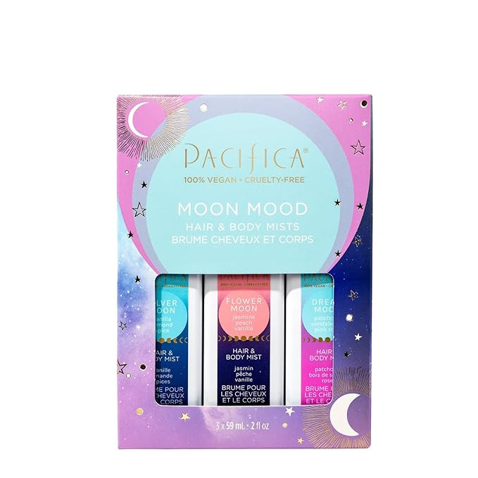 Pacifica Moon Moods Hair Perfume & Body Fragrance Spray Mist Trial Set – Dream, Flower & Silver... | Amazon (US)