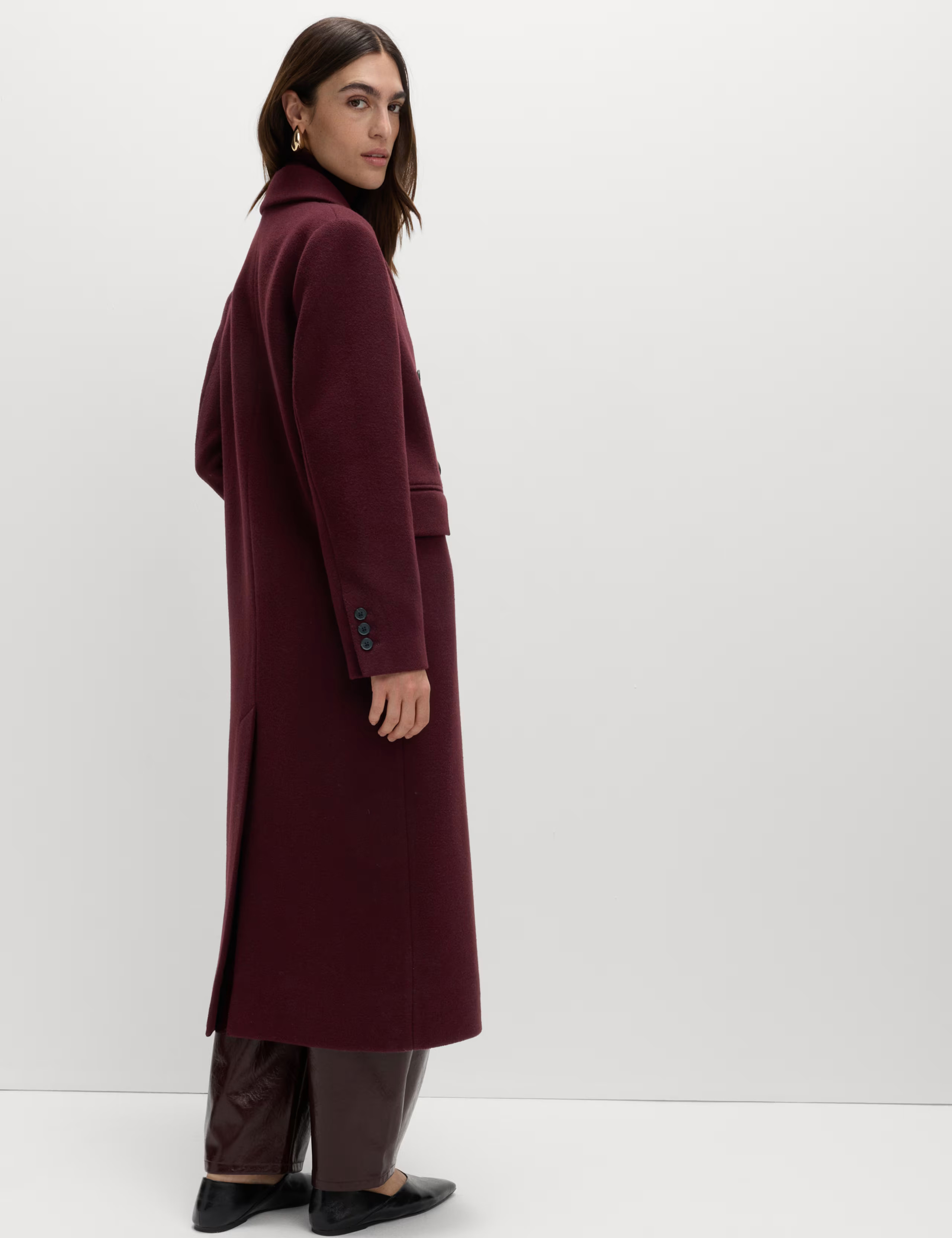 Double Breasted Longline Coat With Wool | Marks & Spencer (UK)