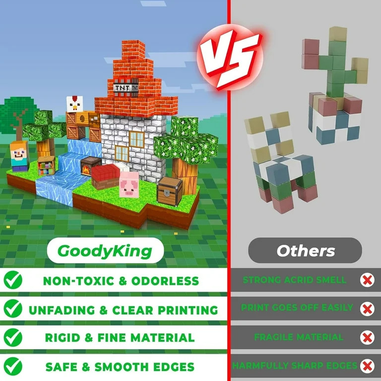 Annexfun Magnetic Blocks |100PCS Magnetic Building Cube Game, Constructions Toys for Boys & Girls... | Walmart (US)