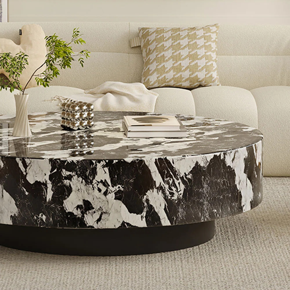 Simple luxury cream style marble coffee table | Wayfair North America