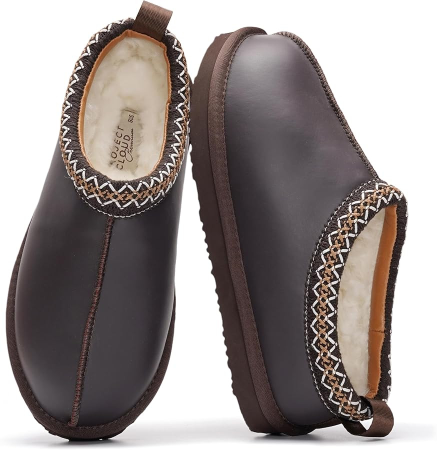Project Cloud Genuine Leather Womens Slippers with Genuine Australian Shearling Fur Lining Slippe... | Amazon (US)