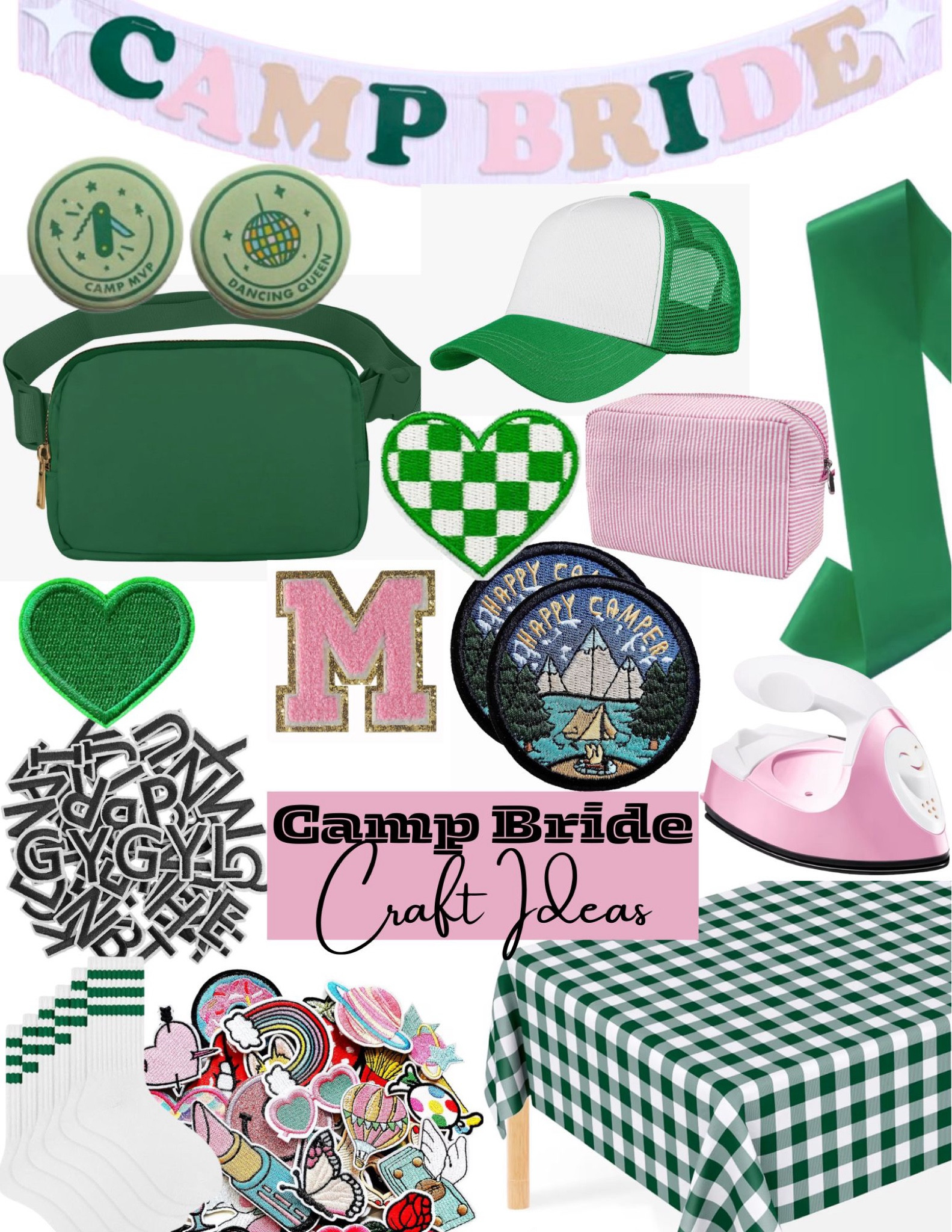 Camp Bride | Camp Bachelorette Party | Last Trail Before the Veil | Bridal Shower Craft Ideas

#LTKSummerEdit #LTKWedding #LTKParties