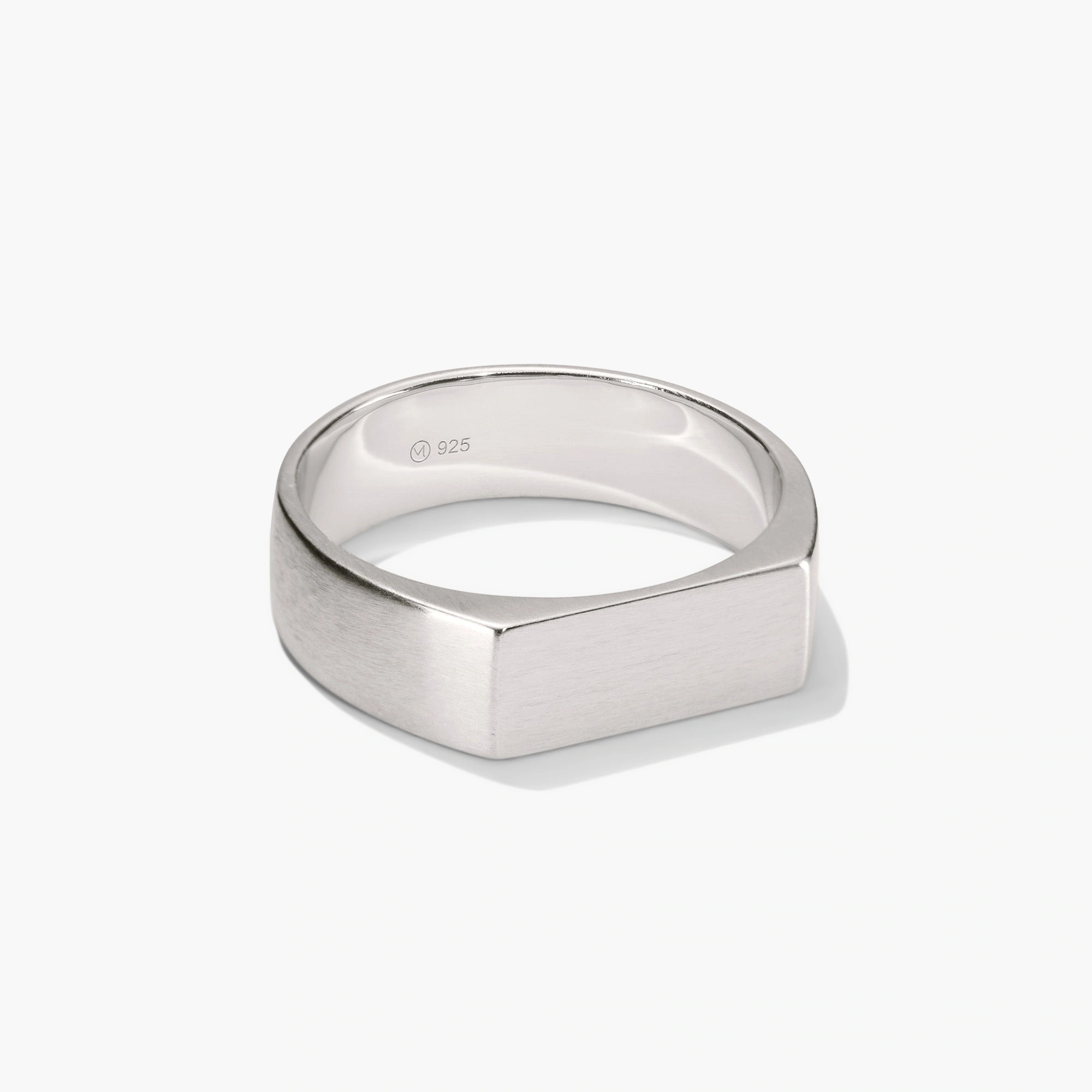 Slim Rectangular Signet Ring | Mejuri Fine Crew