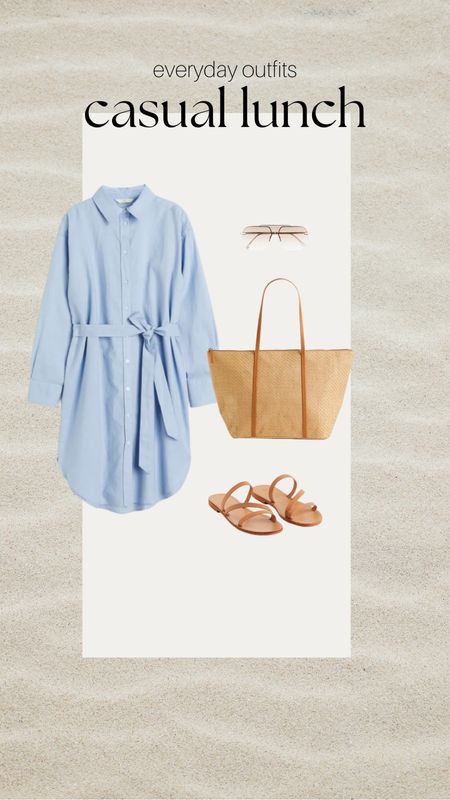 Hm outfit idea for casual lunch. This is a linen short dress. I love how blue pairs with camel. 


Camel sandals beach bag everyday outfit summer dress travel outfit


#LTKGiftGuide #LTKFind #LTKunder50