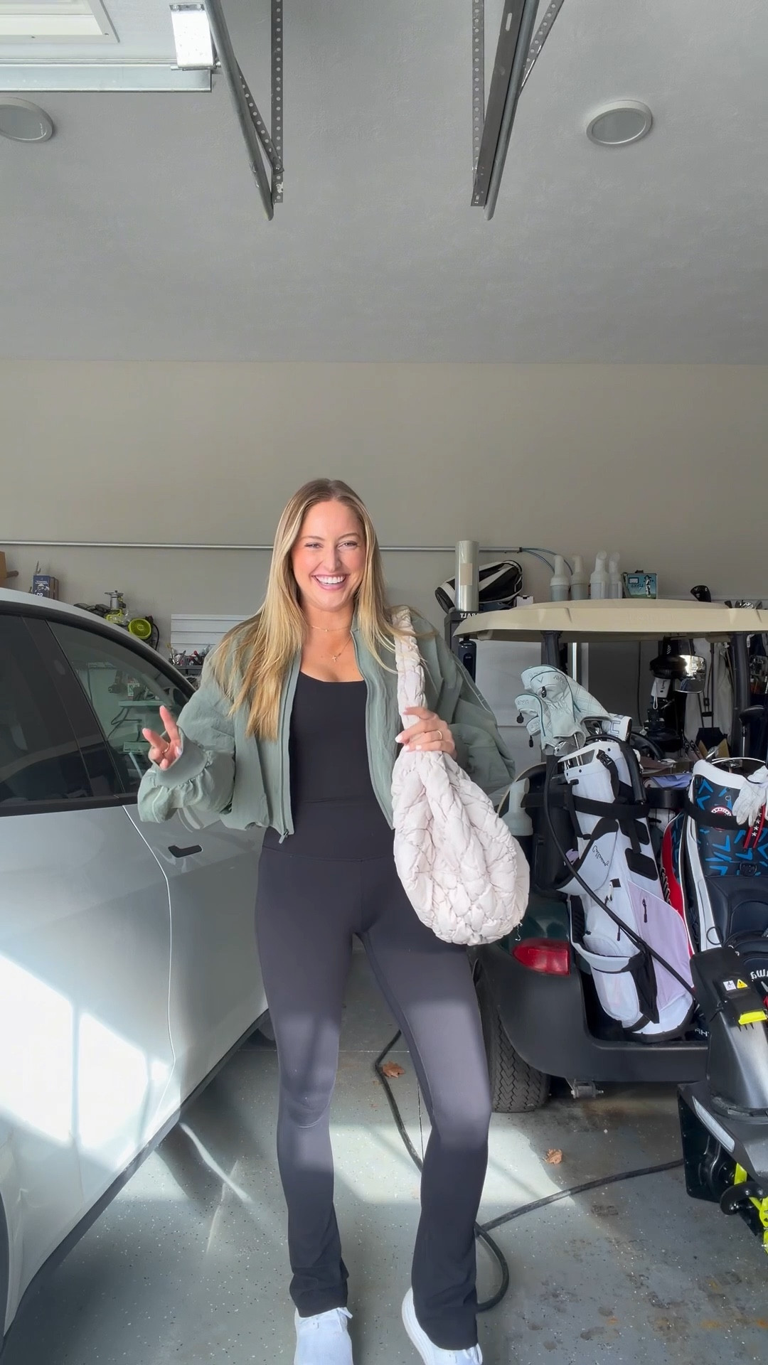 Jacket: large 
Tank: small
Pants: size 4 regular 

#LTKootd