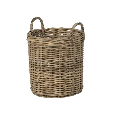 Kouboo Round Rattan Belly Basket WIth Ear Handles, Handwoven Rattan Basket With Handles, Organization & Home Décor For Storage, Brown | Walmart (US)