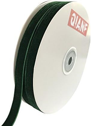 QIANF Vintage Green Velvet Ribbon, 3/8 Inch X 25Yd | Amazon (US)