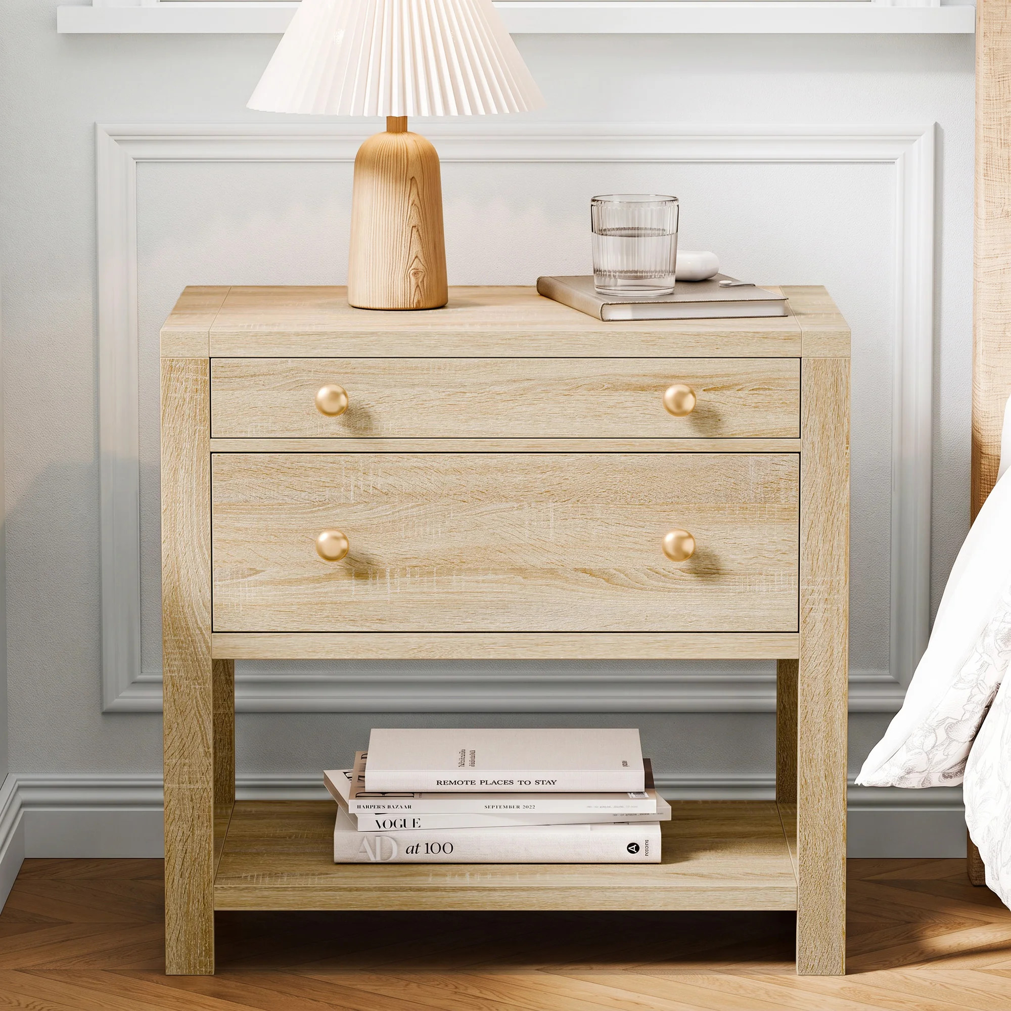 Latitude Run® Avelyn 25''W Nightstand with Drawer, Shelf and Pull-out Tray & Reviews | Wayfair | Wayfair North America