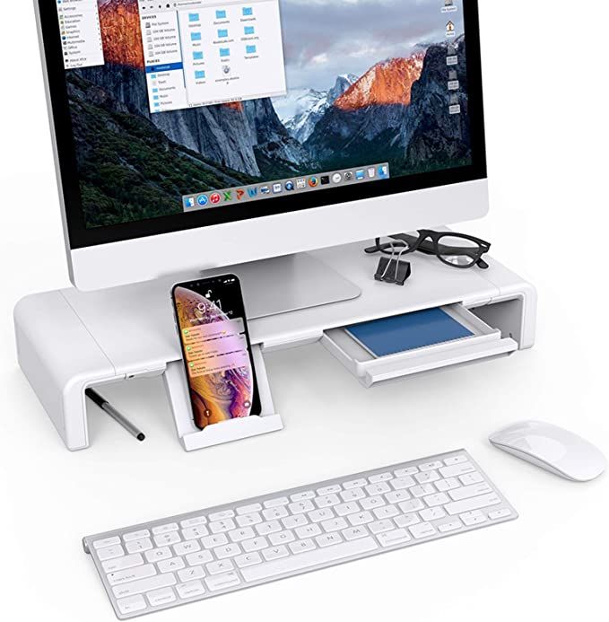 Monitor Stand Riser, Klearlook Foldable Computer Monitor Stand, Adjustable Computer Stand Desk Or... | Amazon (US)