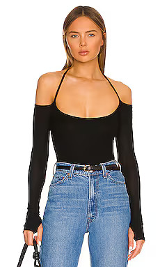 Michael Lauren Dave Halter Neck Top in Black from Revolve.com | Revolve Clothing (Global)