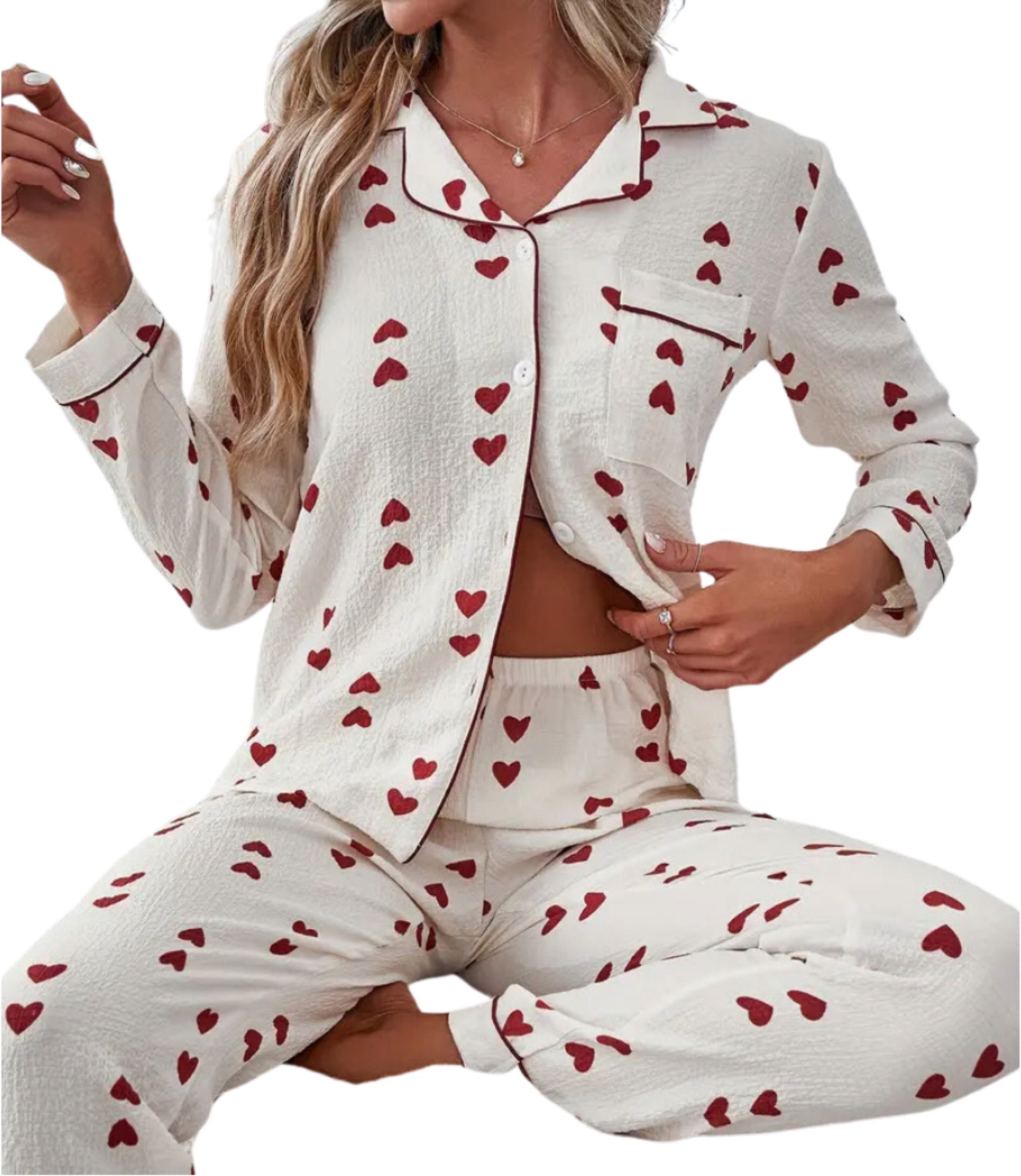 Temu women’s pajamas for valentines #valentines #vday #valentinesday #pajamas #pjs #temu #holiday #holidaypajamas #hearts #temu #temufinds #seasonal #gifts #giftsforher #momoutfit #momclothes #comfy #cozyclothes 

#LTKSeasonal #LTKGiftGuide #LTKparties