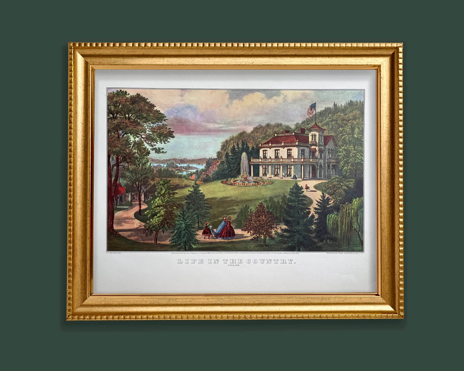 Vintage Original Art Print Life in the Country Evening Wall Decor by Currier and Ives 1862 Galler... | Etsy (US)