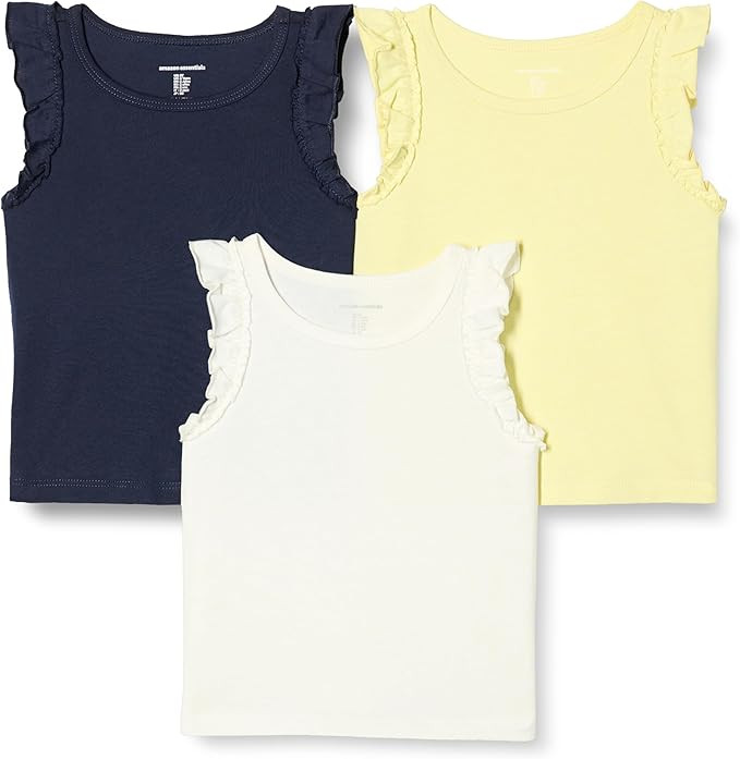 Amazon Essentials Girls and Toddlers' Ruffle Tank Tops | Amazon (US)