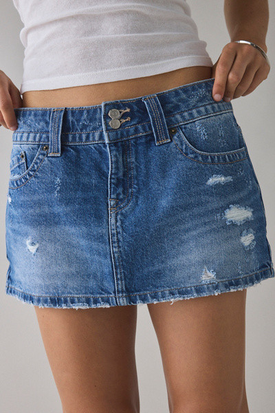 BDG Game Day Low-Rise Denim Micro Mini Skirt | Urban Outfitters (US and RoW)