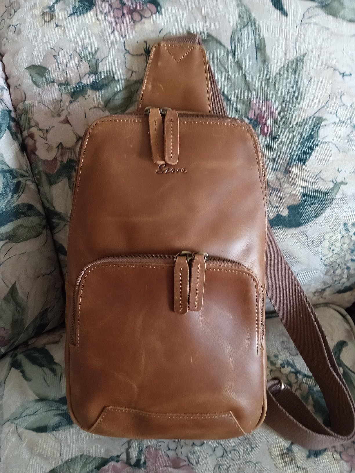 S-ZONE Sling Bag for Men Women RFID Blocking Genuine Leather Crossbody Shoulder Bag Backpack Hiki... | Amazon (US)