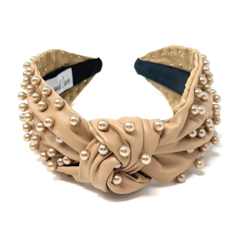 Pearl Knot Headband, Statement Headband, Pearl Headband, Knot Headband, Vegan Hair Accessories, K... | Etsy (US)