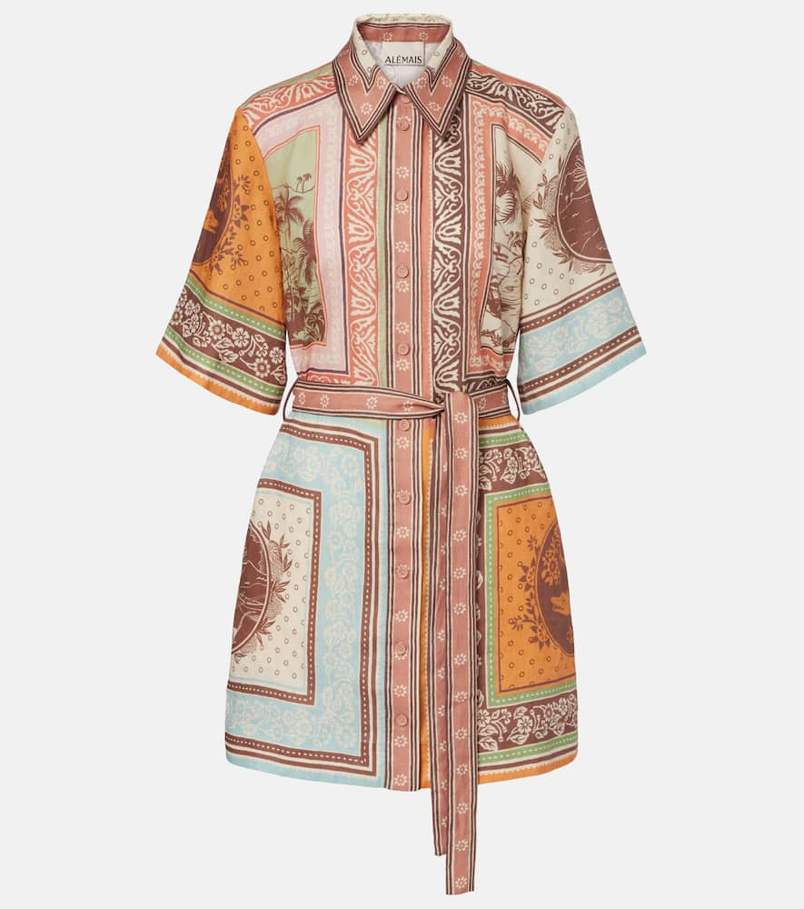 AlÃ©mais Alberta printed linen shirt dress | Mytheresa (US/CA)