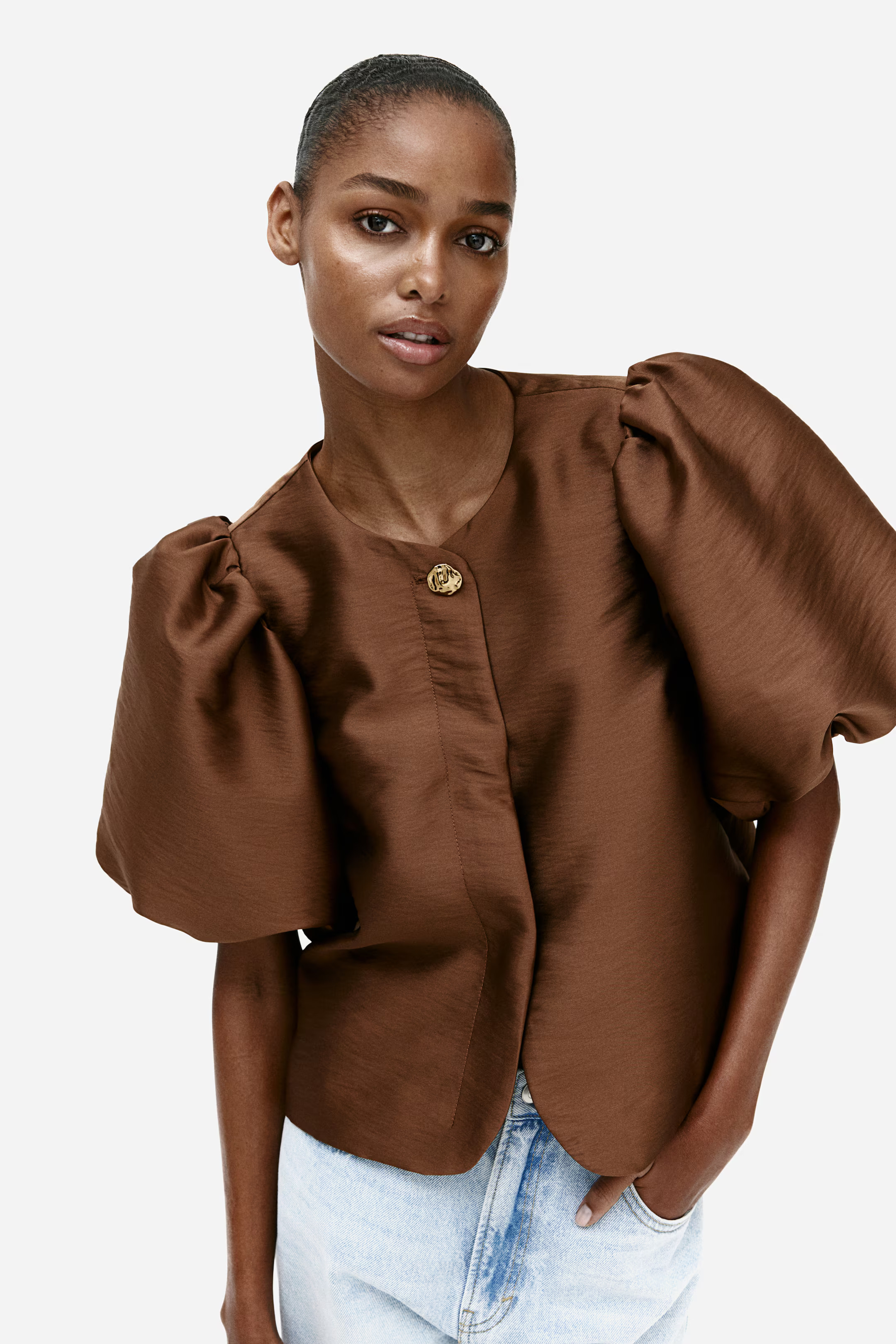Balloon-Sleeved Blouse | H&M (US + CA)