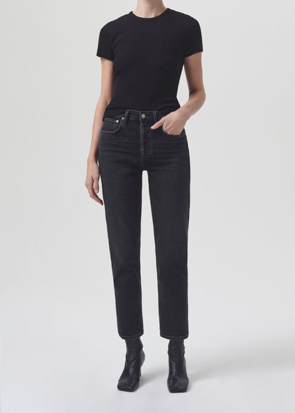 Riley High Rise Straight Crop (STRETCH) in Panoramic | AGOLDE