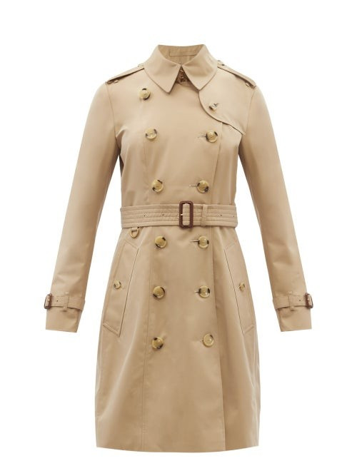 Burberry - Chelsea Mid Gabardine Trench Coat - Womens - Beige | Matches (US)